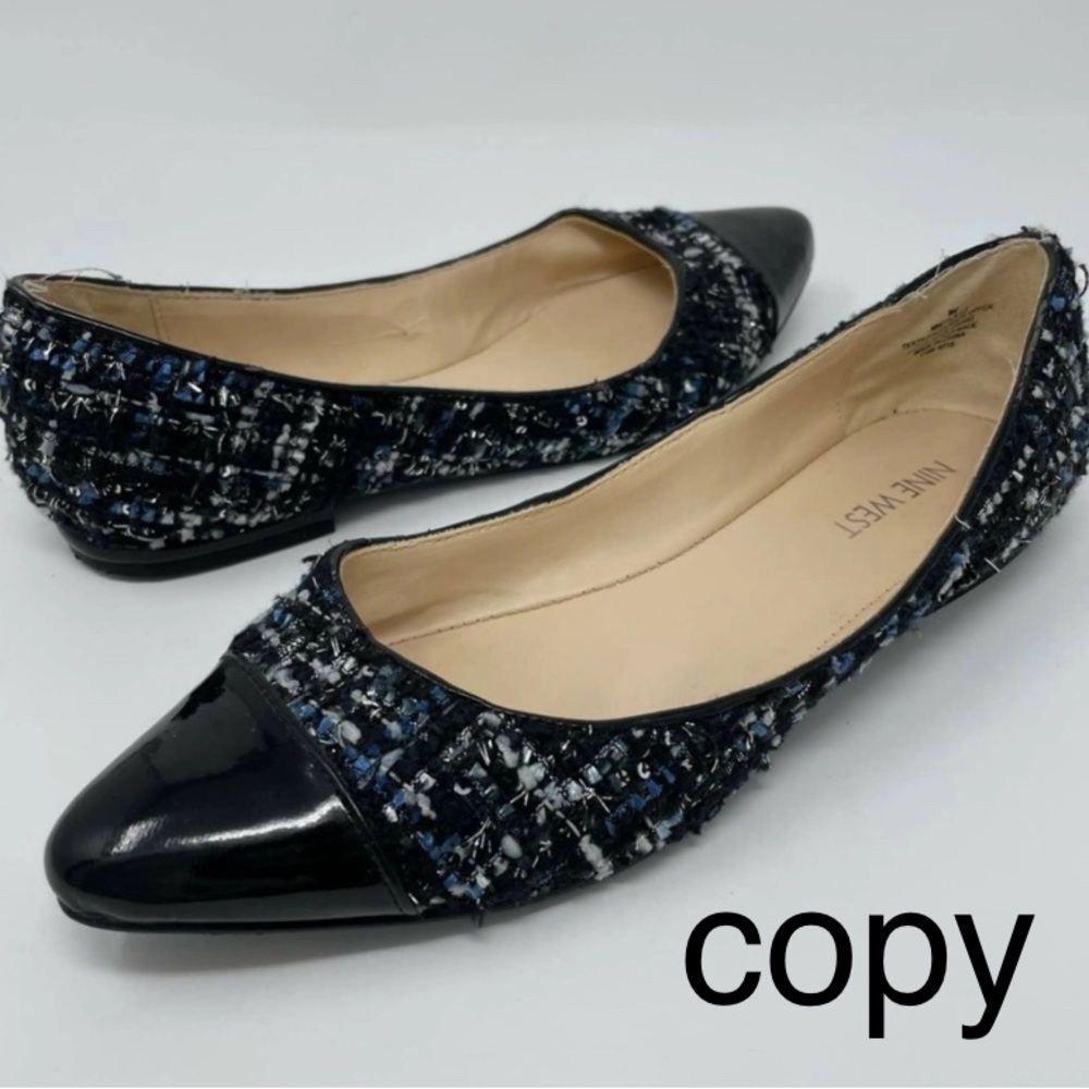 Nine West tweed pointy toe flats. Used good condition. Size 7 1/2M.